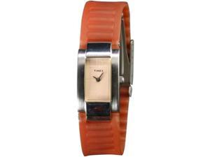 Timex Women's Analog Quartz Stainless Steel Orange Rubber Watch T79451 Timex Women's Analog Quartz Stainless Steel Orange Rubber Watch T79451