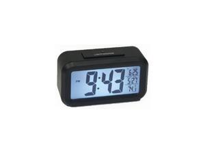 Sonnet 1.5" LCD Date Indoor Temperature Black Alarm Clock w/ Light Sensor T4451 Sonnet 1.5" LCD Date Indoor Temperature Black Alarm Clock w/ Light Sensor T4451