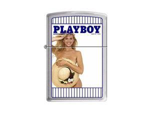 Zippo "Playboy Cover-June 1991" Brushed Chrome Lighter, 4761 Zippo "Playboy Cover-June 1991" Brushed Chrome Lighter, 4761
