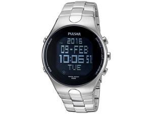 Pulsar Men's Digital Quartz 100m Stainless Steel Watch PQ2053 Pulsar Men's Digital Quartz 100m Stainless Steel Watch PQ2053