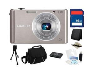 SAMSUNG ST76 16.1 MP (Silver) 5X Optical Zoom 25mm Wide Angle Digital Camera, Everything You Need Kit, EC-ST76ZZFPSUS SAMSUNG ST76 16.1 MP (Silver) 5X Optical Zoom 25mm Wide Angle Digital Camera, Everything You Need Kit, EC-ST76ZZFPSUS