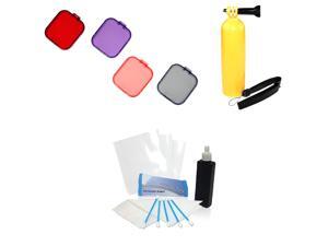 Four Piece Filter Kit + Floating Bobber Handle for GoPro Hero 3 Silver Edition Four Piece Filter Kit + Floating Bobber Handle for GoPro Hero 3 Silver Edition