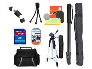 Camcorder Tripod Accessory Bundle Kit for Canon XF205, XF200 Camcorders Camcorder Tripod Accessory Bundle Kit for Canon XF205, XF200 Camcorders