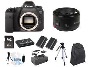 Canon 6D DSLR Camera Body + 50mm f/1.8 Lens + Tripod/Backpack Holiday Bundle Kit Canon 6D DSLR Camera Body + 50mm f/1.8 Lens + Tripod/Backpack Holiday Bundle Kit