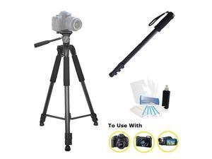 75-Inch Professional tripod + Monopod bundle for Canon EOS Rebel T5 EF-S DSLR 75-Inch Professional tripod + Monopod bundle for Canon EOS Rebel T5 EF-S DSLR