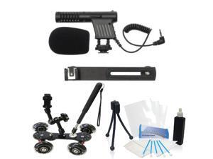Mini Mic Kit with Skater Dolly for Canon EOS 5D Mark II III 6D 7D 60D 60Da Mini Mic Kit with Skater Dolly for Canon EOS 5D Mark II III 6D 7D 60D 60Da