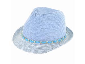 Faddism Fashion Fedora Hat in Blue Faddism Fashion Fedora Hat in Blue