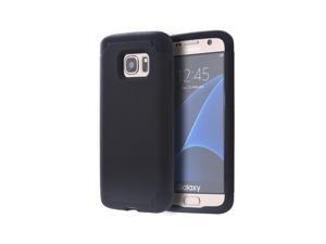 Samsung Galaxy S7 Edge Hybrid Case Black Skin Black Samsung Galaxy S7 Edge Hybrid Case Black Skin Black