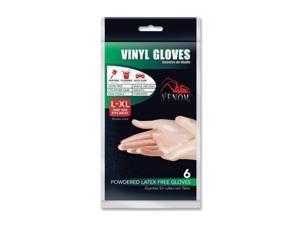 Disposable Gloves Vinyl Latex-free L/XL 6/PK Clear Disposable Gloves Vinyl Latex-free L/XL 6/PK Clear