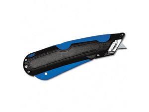 COSCO 091508 Easycut Cutter Knife w/Self-Retracting Safety-Tipped Blade- Black/Blue COSCO 091508 Easycut Cutter Knife w/Self-Retracting Safety-Tipped Blade- Black/Blue