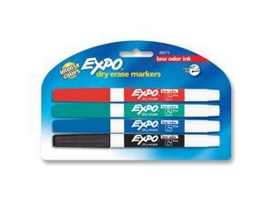 Expo Dry Erase Markers, Low Odor, Fine Point, Assorted, 4 Colored Markers Expo Dry Erase Markers, Low Odor, Fine Point, Assorted, 4 Colored Markers