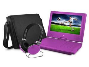 Ematic EPD909 Portable DVD Player - 9" Display - 640 x 234 - Purple - DVD-R, CD-R - JPEG - DVD Video, Video CD, MPEG-4 - CD-DA, MP3 - 1 x Headphone Port(s) - Lithium Polymer - 2 Hour Ematic EPD909 Portable DVD Player - 9" Display - 640 x 234 - Purple - DVD-R, CD-R - JPEG - DVD Video, Video CD, MPEG-4 - CD-DA, MP3 - 1 x Headphone Port(s) - Lithium Polymer - 2 Hour