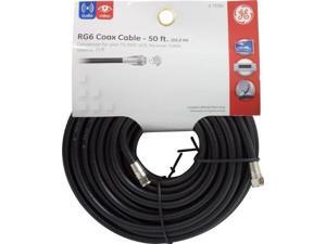 GE 73284 50 ft. RG6 Coaxial Cable F-F GE 73284 50 ft. RG6 Coaxial Cable F-F