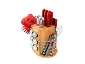 Ragalta PLCKS-200R 31 Piece Carousel Knife & Kitchen Tool Set Ragalta PLCKS-200R 31 Piece Carousel Knife & Kitchen Tool Set