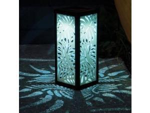 Smart Solar 3018WRM1 Frosted Palm Leaf Square Solar Lantern Smart Solar 3018WRM1 Frosted Palm Leaf Square Solar Lantern