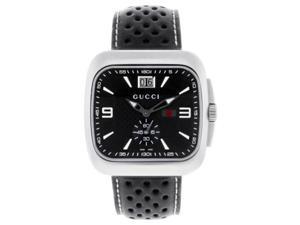 Gucci G Coupe Steel Bracelet Black Dial Mens Watch YA131302 Gucci G Coupe Steel Bracelet Black Dial Mens Watch YA131302