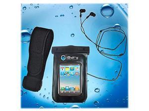 iBdry Waterproof Case for iPhone, Blackberry, Droid and other smartphone devices with Waterproof Earphones & Armband - Black iBdry Waterproof Case for iPhone, Blackberry, Droid and other smartphone devices with Waterproof Earphones & Armband - Black