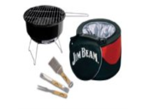 Jim Beam JB0105 5-Piece Mini Cooler & Grill combo Set with BBQ tools Jim Beam JB0105 5-Piece Mini Cooler & Grill combo Set with BBQ tools