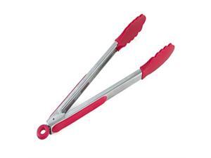 Charcoal Companion CC1077 Locking Tongs with Soft-Grip Handle, Red Charcoal Companion CC1077 Locking Tongs with Soft-Grip Handle, Red