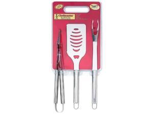 4PC SS BBQ TOOL SET -CLAM PACK 4PC SS BBQ TOOL SET -CLAM PACK