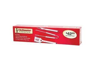 Chefmaster 3Pc Stainless Steel Bbq tool set by Chefmaster Chefmaster 3Pc Stainless Steel Bbq tool set by Chefmaster