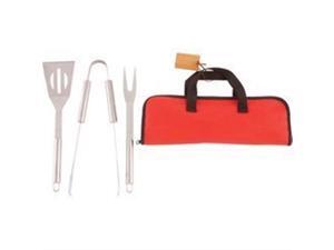 Chefmaster 4pc Stainless Steel Barbeque Tool Set by Chefmaster Chefmaster 4pc Stainless Steel Barbeque Tool Set by Chefmaster