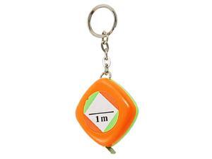 1M Length Orange Green Plastic Shell Retractable Soft Measure Tape Keyring 1M Length Orange Green Plastic Shell Retractable Soft Measure Tape Keyring