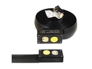 C-LINE PRODUCTS, INC Lay-Flat Power Extension And Cord Cover, 13 Amps, 125 V, 10ft, Black (79101) C-LINE PRODUCTS, INC Lay-Flat Power Extension And Cord Cover, 13 Amps, 125 V, 10ft, Black (79101)