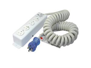Conntek 55220-CC Up to 12-Feet 14/3 Hospital Grade Coiled Cord with Medical 4 Outlets Power Strip for Model UL1363A Conntek 55220-CC Up to 12-Feet 14/3 Hospital Grade Coiled Cord with Medical 4 Outlets Power Strip for Model UL1363A