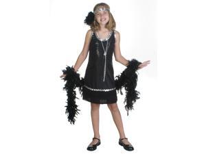 Child Black Sequin and Fringe Flapper Costume Child Black Sequin and Fringe Flapper Costume