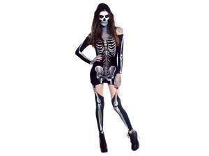 Womens X-Rayed Skeleton Dress Costume Womens X-Rayed Skeleton Dress Costume