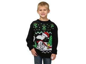 Peanuts Snoopy & Woodstock Boys Ugly Christmas Sweater Peanuts Snoopy & Woodstock Boys Ugly Christmas Sweater