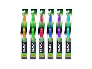 6 Pack Reach Crystal Clean Deep Dental Cleanse Bi-Level Firm Bristles Toothbrush 6 Pack Reach Crystal Clean Deep Dental Cleanse Bi-Level Firm Bristles Toothbrush