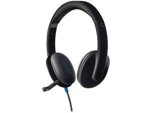 Logitech H540 Plug & Play USB Wired Stereo Headset w/Boom Microphone - Black Logitech H540 Plug & Play USB Wired Stereo Headset w/Boom Microphone - Black