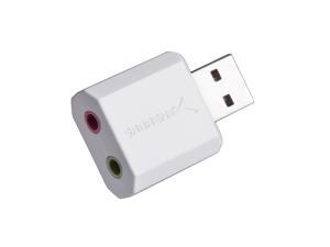 Sabrent AU-MMCW USB External PC & MAC Audio Stereo Sound Adapter - White Sabrent AU-MMCW USB External PC & MAC Audio Stereo Sound Adapter - White