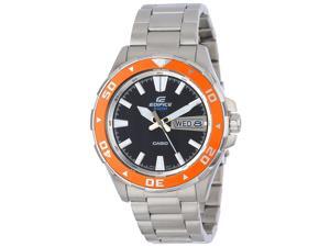 Casio EFM-100D-1A4V Edifice Stainless Steel Strap w/Orange Bezel Analog Watch Casio EFM-100D-1A4V Edifice Stainless Steel Strap w/Orange Bezel Analog Watch