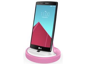RND Dock for LG G4 LG G3 LG Flex 2 and LG Tribute (works with rugged including otterbox dual layer slim cases and no cases) (white and pink) RND Dock for LG G4 LG G3 LG Flex 2 and LG Tribute (works with rugged including otterbox dual layer slim cases and no cases) (white and pink)