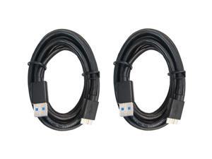 RND USB 3.0 Fast Super Speed Cable (6 feet/black) compatible with Note 3 Samsung Galaxy S5 and any USB 3.0 devices - Bundle of two RND USB 3.0 Fast Super Speed Cable (6 feet/black) compatible with Note 3 Samsung Galaxy S5 and any USB 3.0 devices - Bundle of two