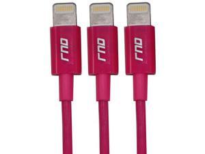 RND 3x Apple Certified Lightning Reversible USB 3.3FT Cable for iPhone (6/6 Plus/6S/6S Plus/5/5S/5C/SE) iPad (Pro/Air/Mini) iPod Siri Remote Data Sync and Charge 8-Pin (3.3FT/pink) (bundle of three) RND 3x Apple Certified Lightning Reversible USB 3.3FT Cable for iPhone (6/6 Plus/6S/6S Plus/5/5S/5C/SE) iPad (Pro/Air/Mini) iPod Siri Remote Data Sync and Charge 8-Pin (3.3FT/pink) (bundle of three)