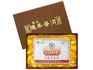 Pu-erh Tea Gift 2008 Kunming Tea Factory 7581 Ripe Pu-erh Brick, 250g Pu-erh Tea Gift 2008 Kunming Tea Factory 7581 Ripe Pu-erh Brick, 250g