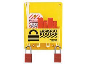 CIRCUIT BREAKER LOCKOUT CENTER WITH A1106 ALUMINUM PADLOCK 1 EA CIRCUIT BREAKER LOCKOUT CENTER WITH A1106 ALUMINUM PADLOCK 1 EA