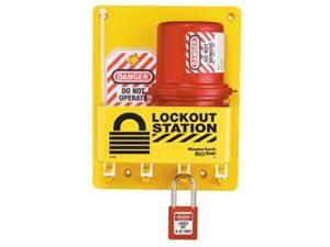 ELECTRICAL PLUG LOCKOUT CENTER WITH 3 RED STEEL PADLOCK 1 EA ELECTRICAL PLUG LOCKOUT CENTER WITH 3 RED STEEL PADLOCK 1 EA