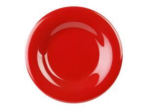 Excellante Crimson Melamine Collection 10-1/2-Inch Wide Rim Round Plate, Pure Red - Dozen Excellante Crimson Melamine Collection 10-1/2-Inch Wide Rim Round Plate, Pure Red - Dozen