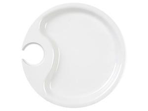 Excellante Mica Black Collection 10-1/2-Inch Party Plate, White - Each Excellante Mica Black Collection 10-1/2-Inch Party Plate, White - Each