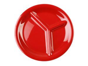 Excellante Crimson Melamine Collection 10-1/4-Inch Three Compartment Plate, Pure Red - Dozen Excellante Crimson Melamine Collection 10-1/4-Inch Three Compartment Plate, Pure Red - Dozen