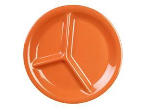 Excellante Adobe Melamine Collection 10-1/4-Inch Three Compartment Plate, Orangish Red - Dozen Excellante Adobe Melamine Collection 10-1/4-Inch Three Compartment Plate, Orangish Red - Dozen
