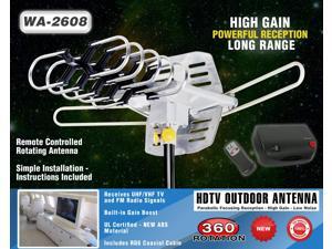 BoostWaves Rotating Amplified HD Digital Outdoor HDTV Antenna Motorized WA-2608 BoostWaves Rotating Amplified HD Digital Outdoor HDTV Antenna Motorized WA-2608