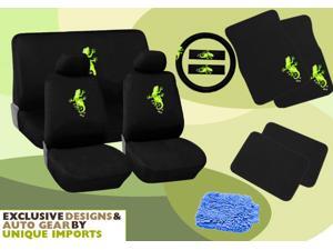 Gecko Seat Covers & Floor Mats Set – 15pc w/ BONUS Wash Mitt Gecko Seat Covers & Floor Mats Set – 15pc w/ BONUS Wash Mitt