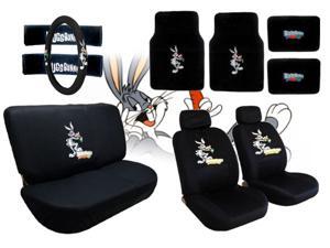 Bugs Bunny Seat Covers & Floor Mats Set – 15pc - Looney Tunes Bugs Bunny Seat Covers & Floor Mats Set – 15pc - Looney Tunes