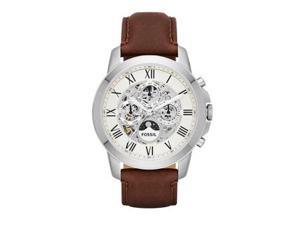 Fossil Grant White Dial Brown Leather Mens Watch ME3027 Fossil Grant White Dial Brown Leather Mens Watch ME3027